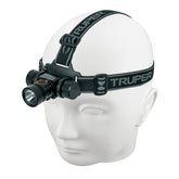 Linterna ed 500 umen para cabeza recargabe de auminio y pastica truper expert